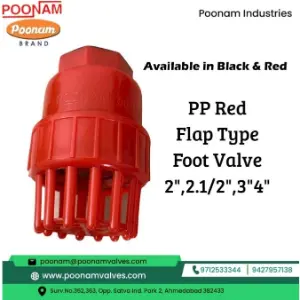 PP Red Flap Type Foot Valve